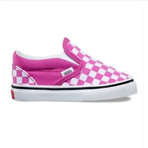 Raspberry checkered Vans